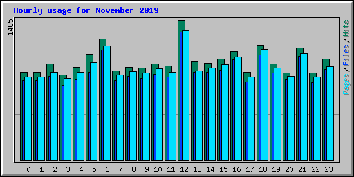 Hourly usage for November 2019