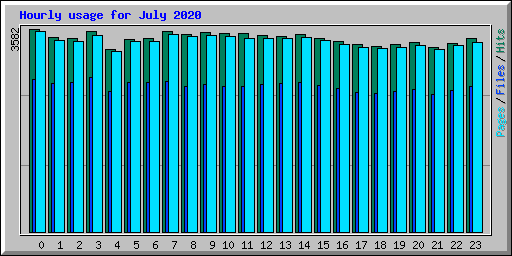 Hourly usage for July 2020