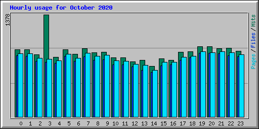 Hourly usage for October 2020