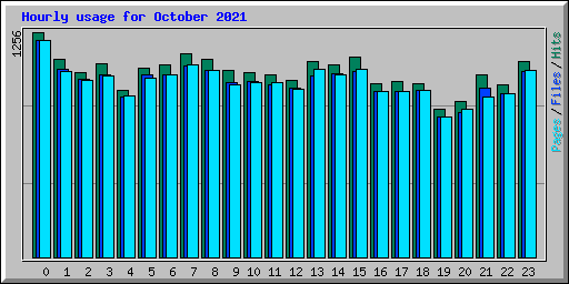 Hourly usage for October 2021