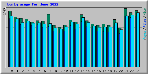 Hourly usage for June 2022